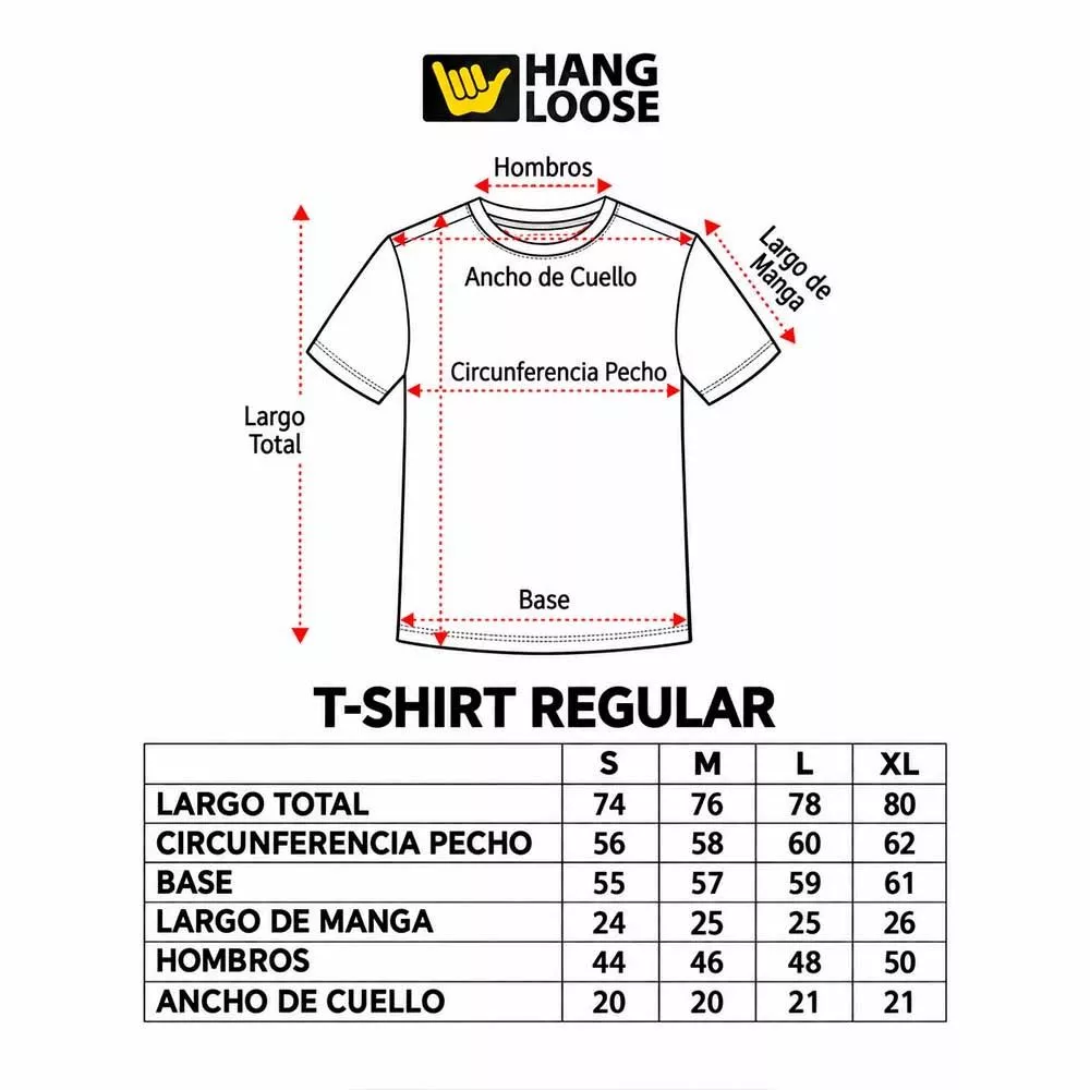 Polera Hombre T-Shirt Hang Loose White Essencial