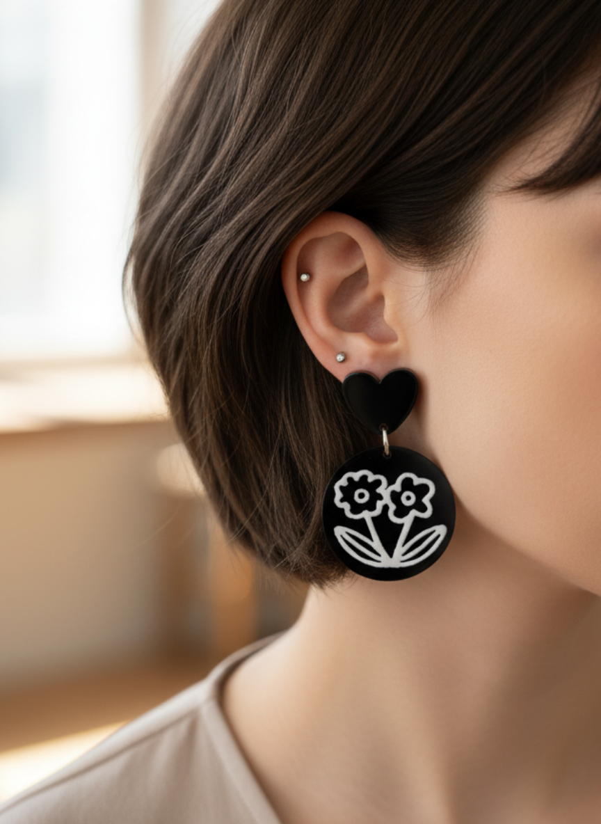 ✨Aros Florales con Corazón ¡Recibe GRATIS su Estuche de Regalo!✨