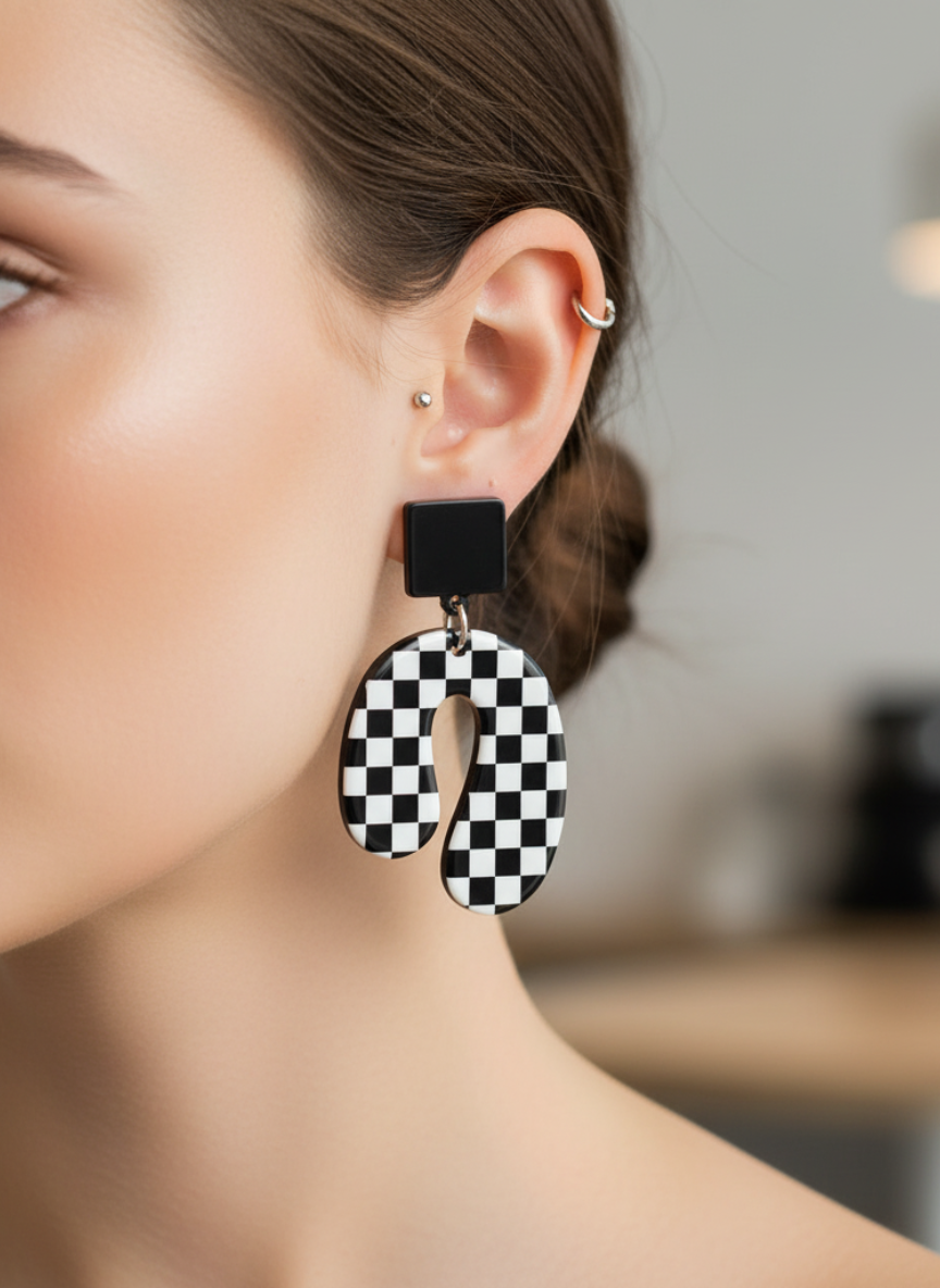 🤩Aros Curvos en Blanco y Negro🏁 🖤🤍