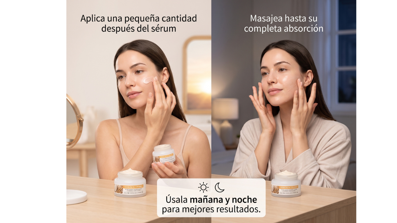 Crema Facial con Arroz