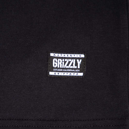 Polera Hombre Grizzly Griptape Embroidered OG Bear Negro Rojo