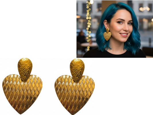 💓 Aros Corazón con Textura