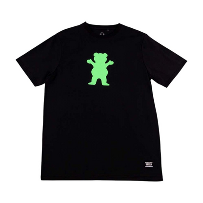 Polera Hombre Grizzly Griptape OG Bear Negro Verde