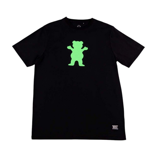 Polera Hombre Grizzly Griptape OG Bear Negro Verde