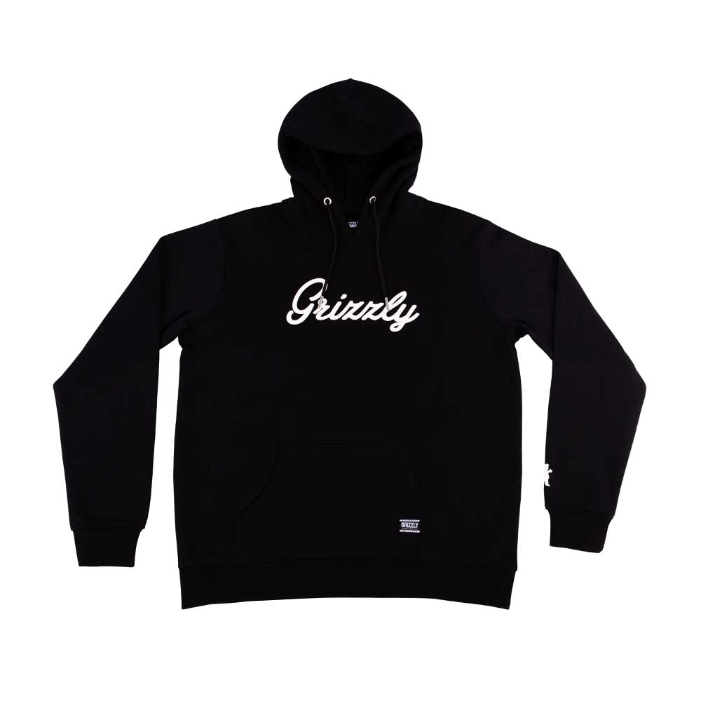Polerón Hombre Grizzly Griptape Print Script Negro