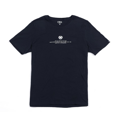 Polera CIRCA Lock Tee Algodón Negro