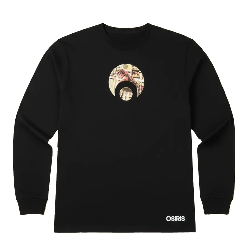Polera Hombre Manga Larga Osiris Swan Negro