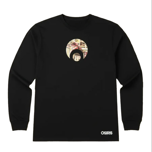 Polera Hombre Manga Larga Osiris Swan Negro