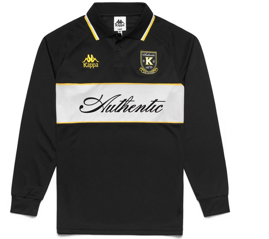 Polera Manga Larga Kappa Hombre Authentic Odran Negro