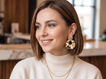 🩵Aros texturado chic