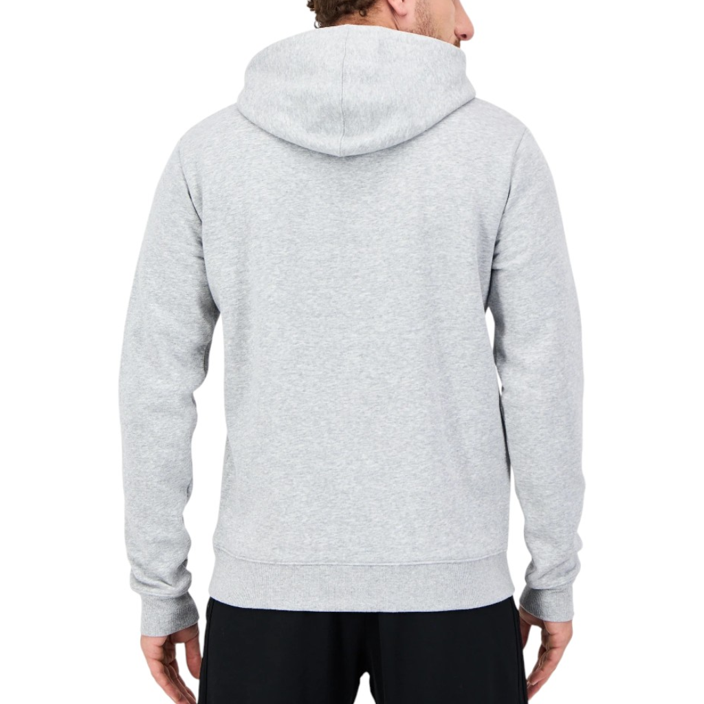 Polerón Hoodie Hombre Reebok Gris Melange Logo Negro