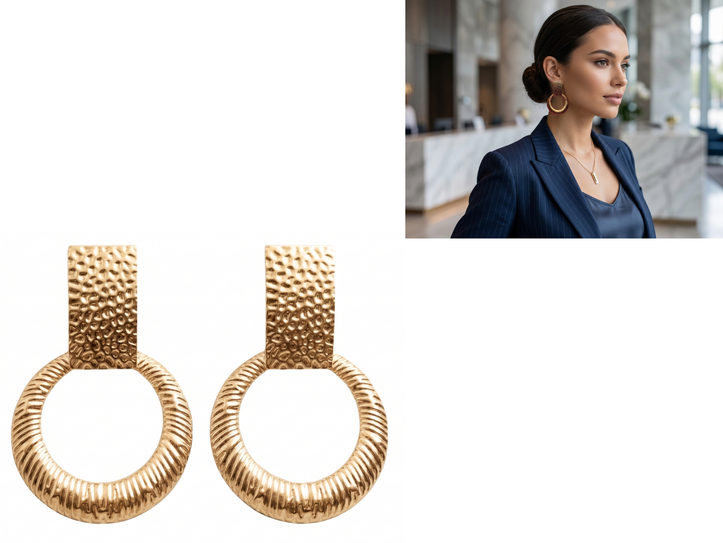 Aros Dorado !Incluye estuche de regalo! 💓