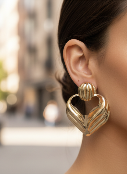 💖Aros Statement Dorados ¡Recibe GRATIS su Estuche de Regalo!💖