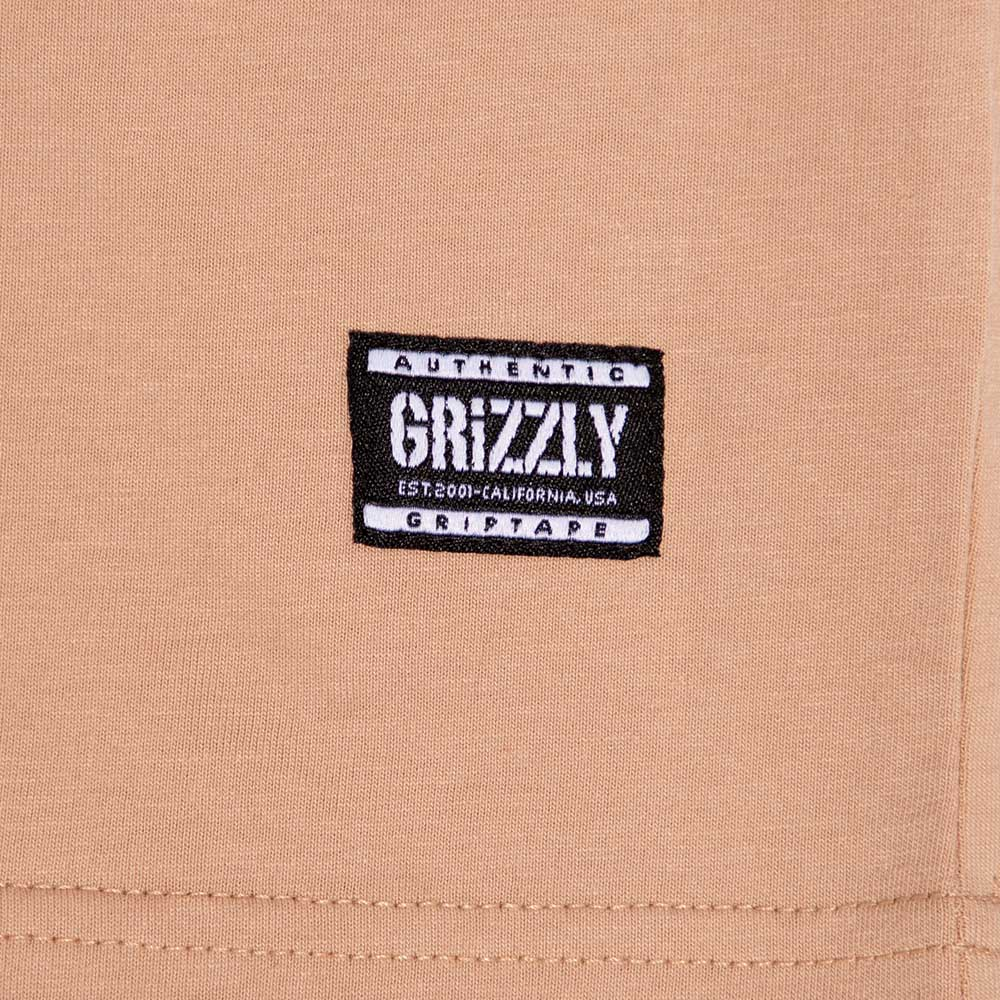 Polera Hombre Grizzly Griptape Embroidered OG Bear Beige