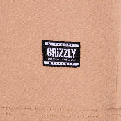 Polera Hombre Grizzly Griptape Embroidered OG Bear Beige