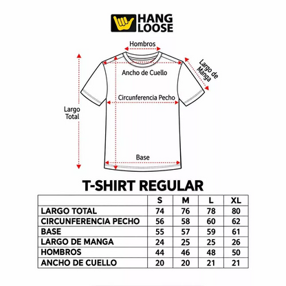 Polera Hombre T-Shirt Hang Loose White Essencial