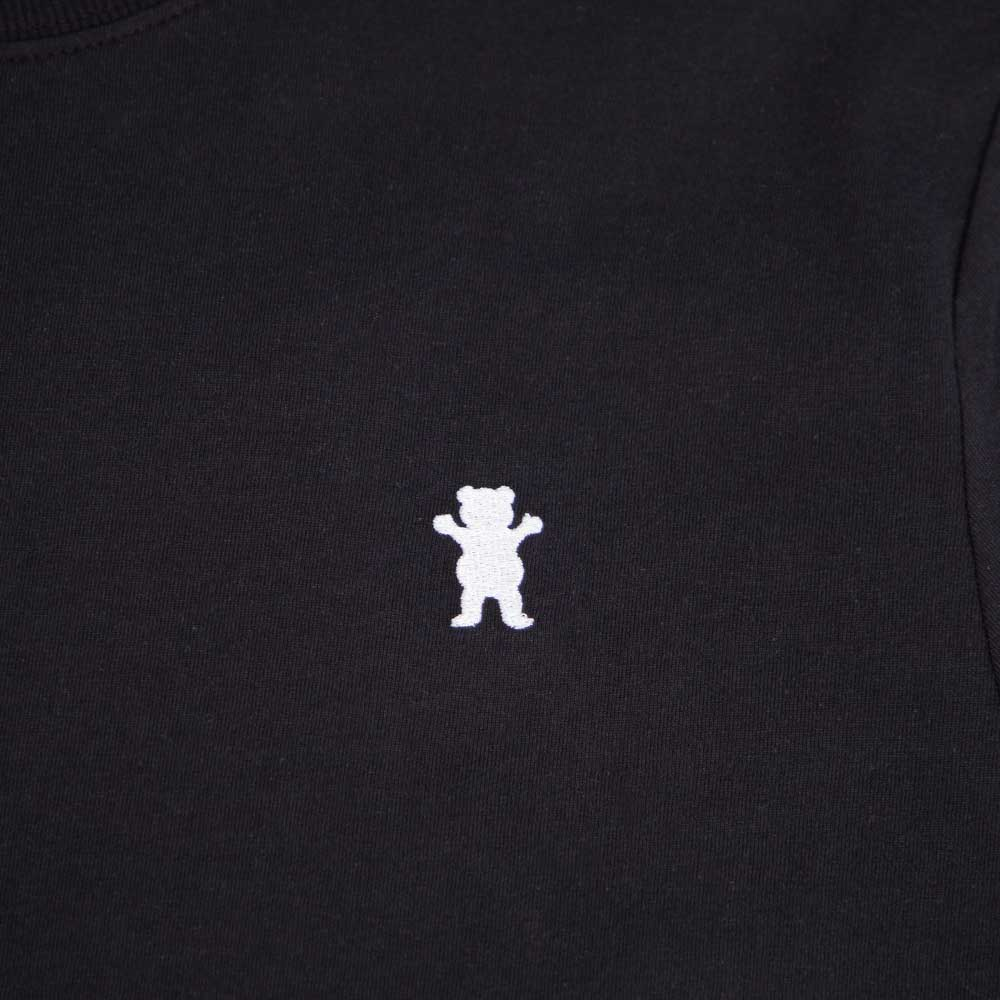 Polera Manga Larga Hombre Grizzly Griptape Embroidered OG Bear Negro
