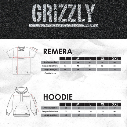 Polera Hombre Grizzly Griptape Print Script Logo Amarillo Negro