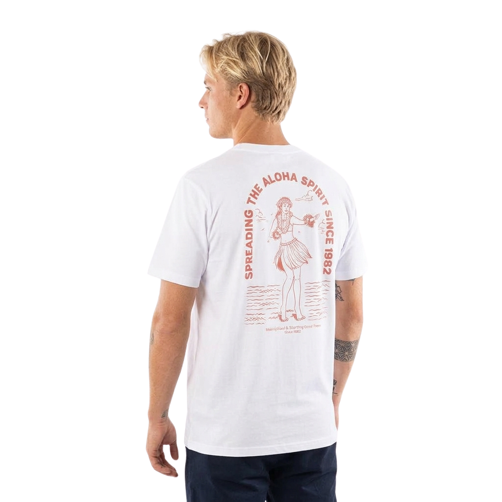 Polera Hombre T-Shirt Hang Loose Off White Spirit Aloha