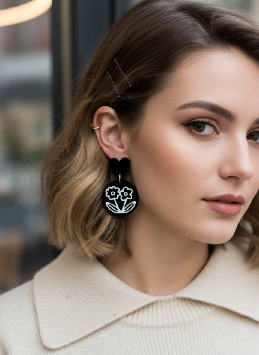 ✨Aros Florales con Corazón ¡Recibe GRATIS su Estuche de Regalo!✨