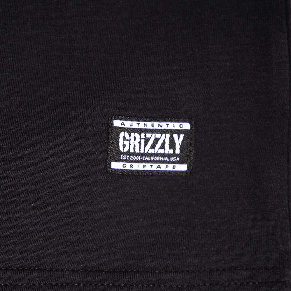 Polera Hombre Grizzly Griptape Embroidered OG Bear Negro
