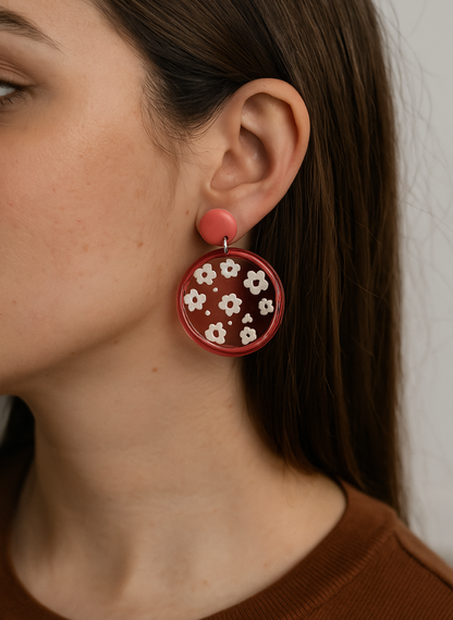 🌸Aros Flower Power ¡Recibe GRATIS su Estuche de Regalo!💖