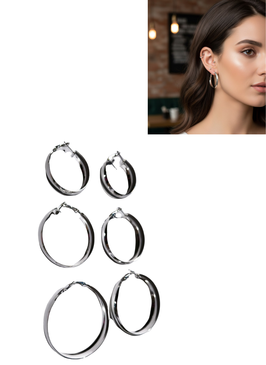 Set de Argollas Modernas ¡Recibe GRATIS su Estuche de Regalo!🚨