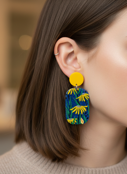 ✨Aros Campo de Estrellas ¡Recibe GRATIS su Estuche de Regalo!💙💛