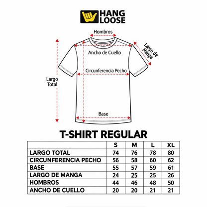 Polera Hombre T-Shirt Hang Loose Black Shaka Essencial