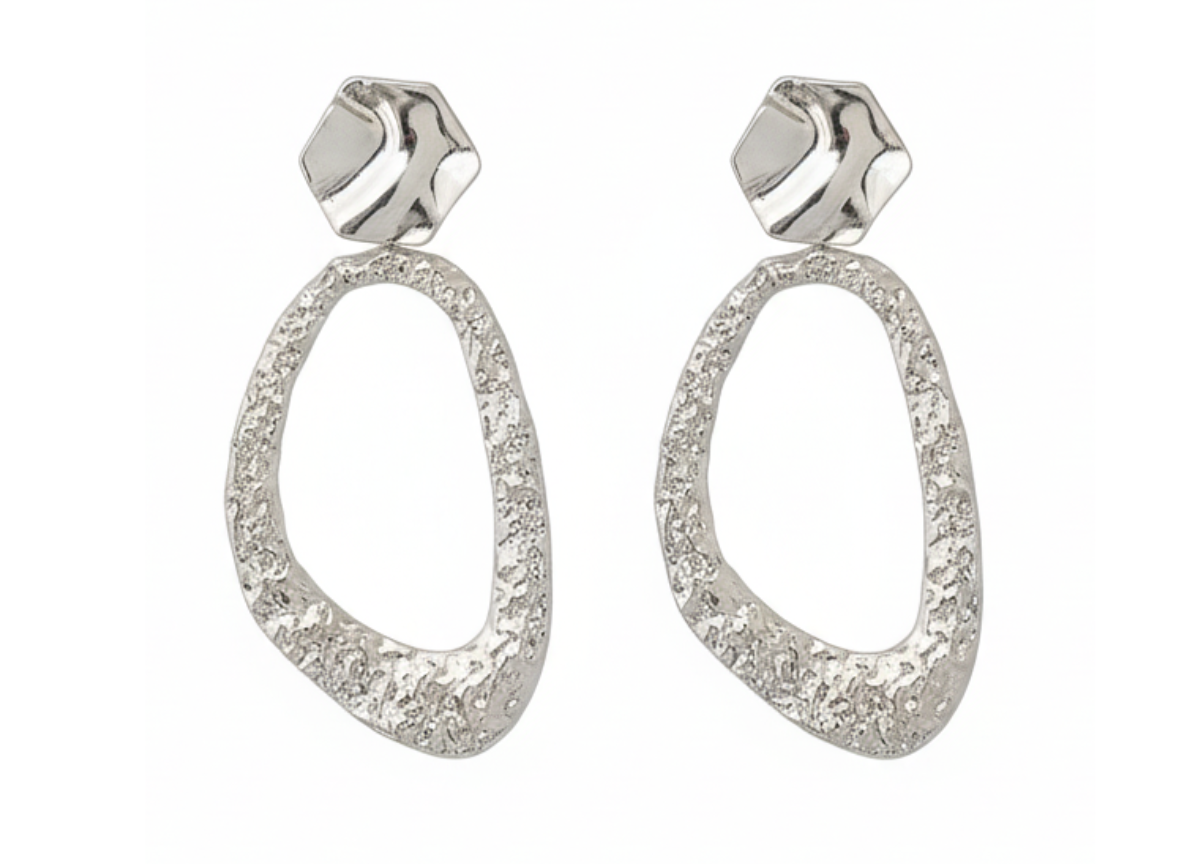 ✨Aros Modernos con Textura que te Harán Brillar! ¡Recibe GRATIS su Estuche de Regalo!✨