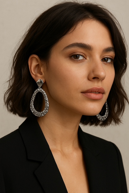 ✨Aros Modernos con Textura que te Harán Brillar! ¡Recibe GRATIS su Estuche de Regalo!✨