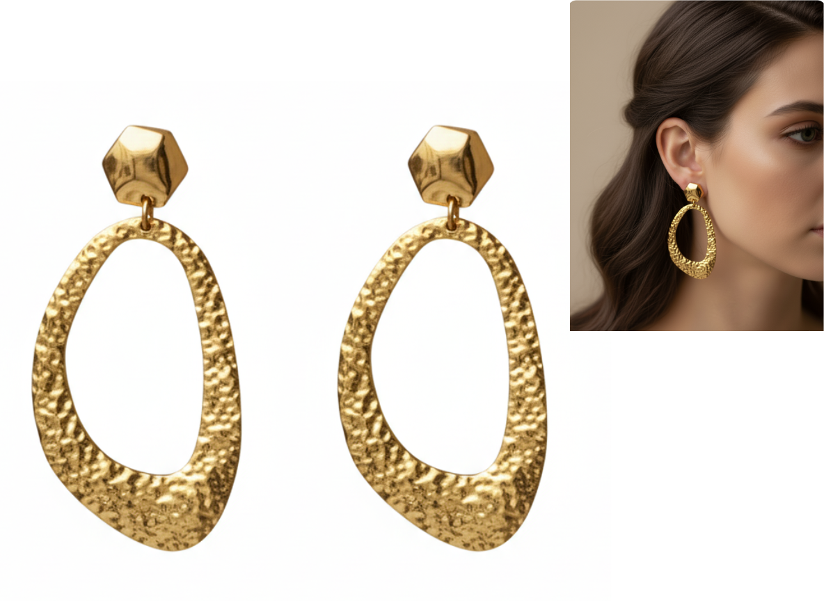 💎Aros Textura Única Estilo Inigualable💎