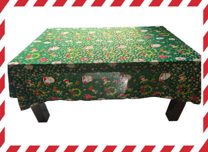 🎅Mantel de Tela Navideño con Brillos Dorados - Premium🎁