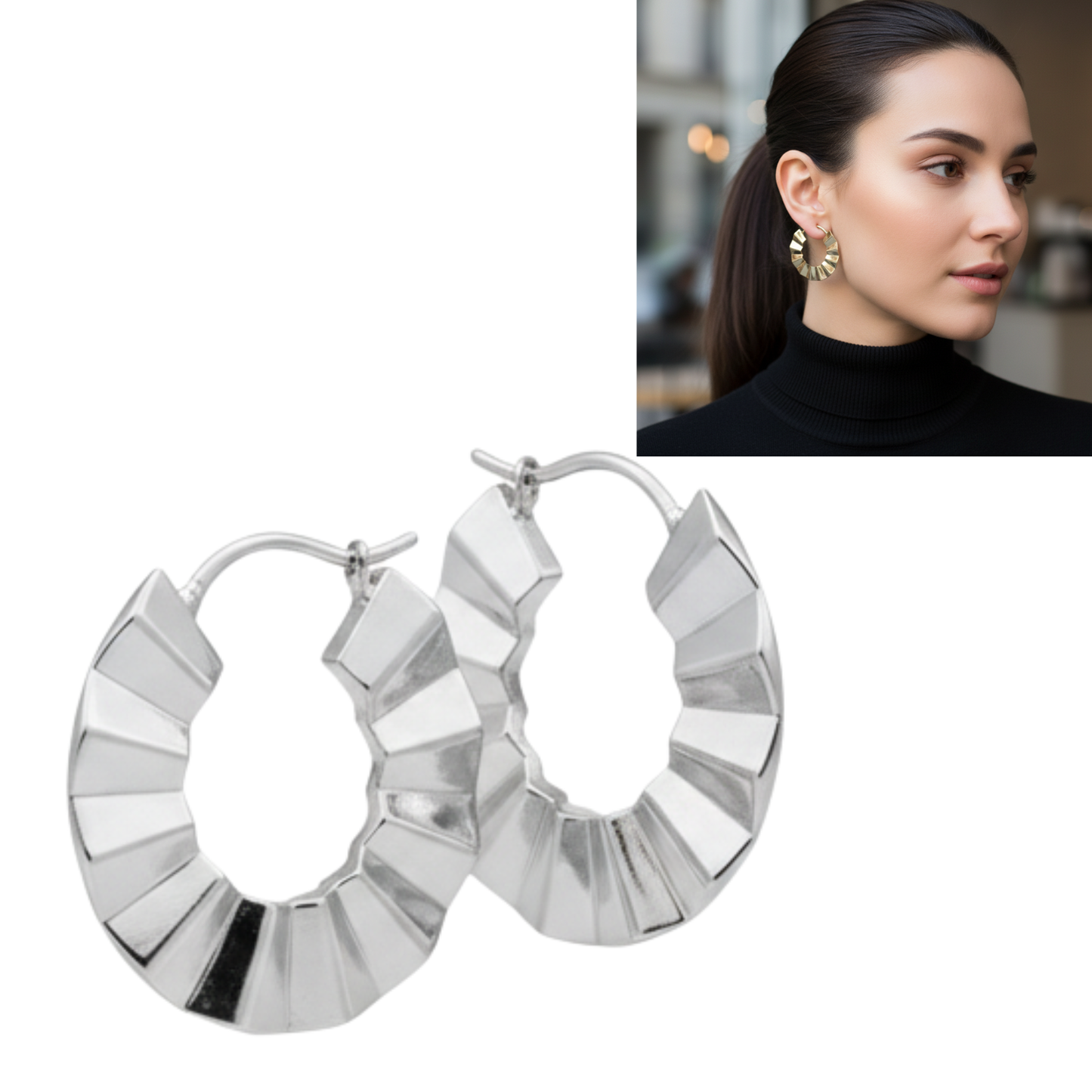 💓Aros Argollas de Diseño Rizado para Impactar ¡Recibe GRATIS su Estuche de Regalo! 🤩