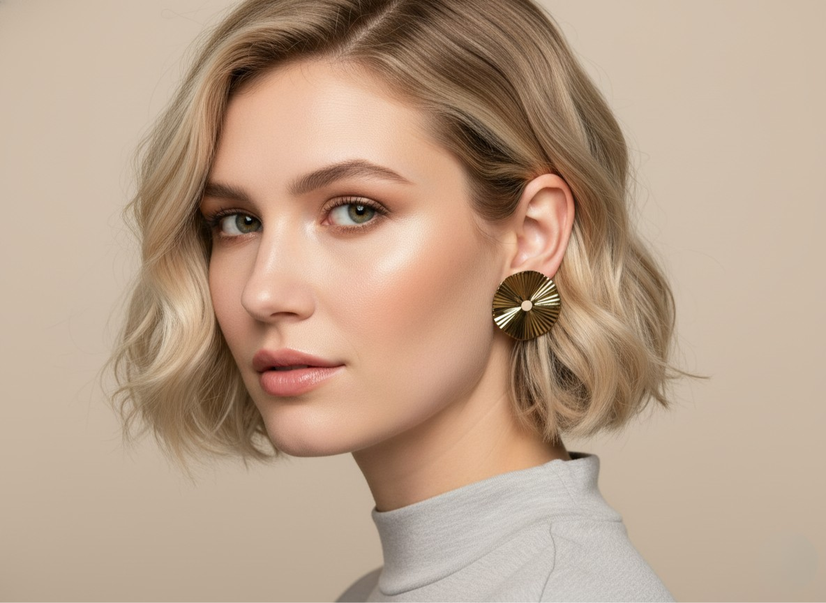 ✨Aros Golden Pleats ¡Recibe GRATIS su Estuche de Regalo!✨