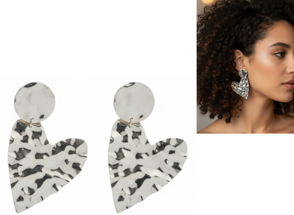 ✨Aros Corazón Martillado ¡Recibe GRATIS su Estuche de Regalo!✨