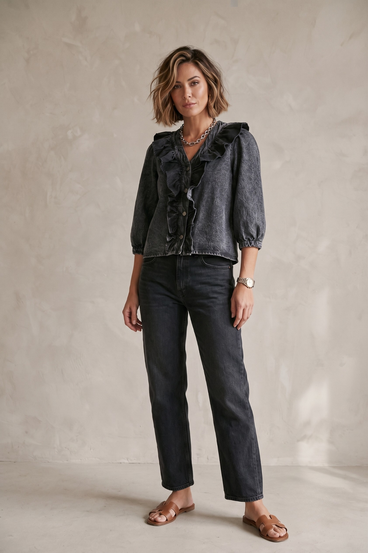 Blusa Celine Negra