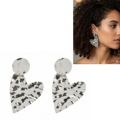 ✨Aros Corazón Martillado✨