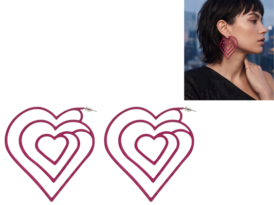 Aros Fucsia !Incluye estuche de regalo! 🩷