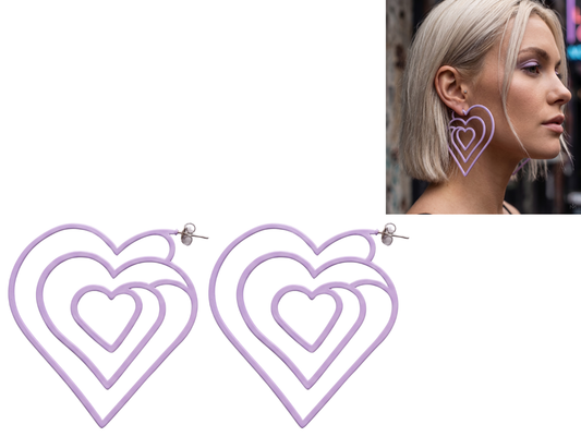 Aros Lila !Incluye estuche de regalo!💜