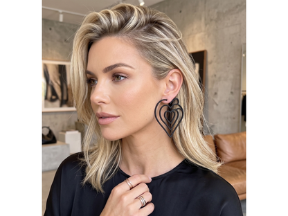 Aros Tendencia Negro 💞