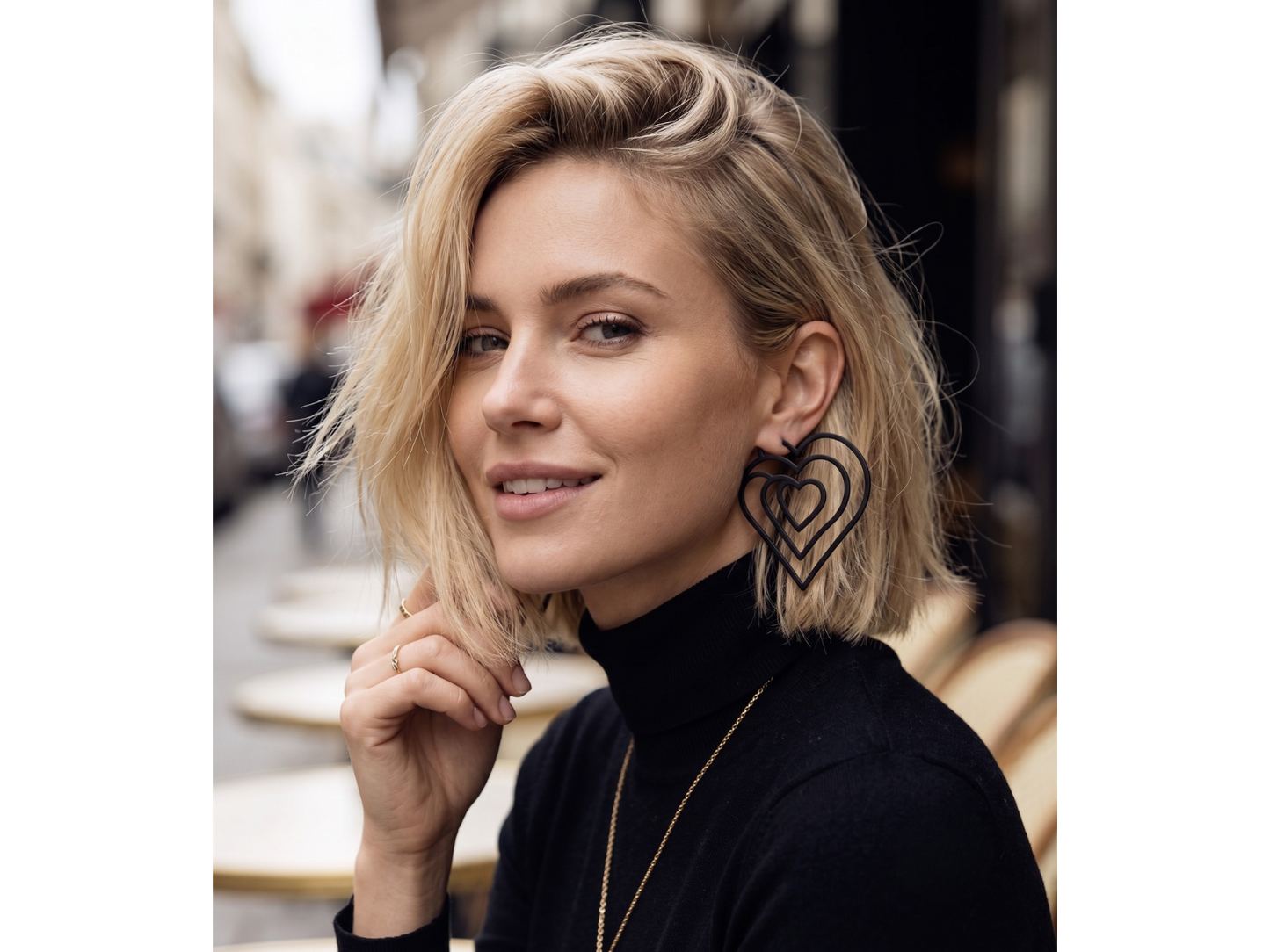 Aros Tendencia Negro 💞