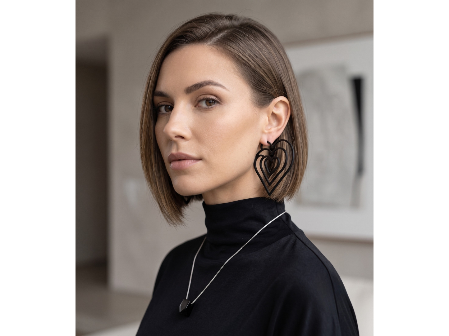 Aros Tendencia Negro 💞