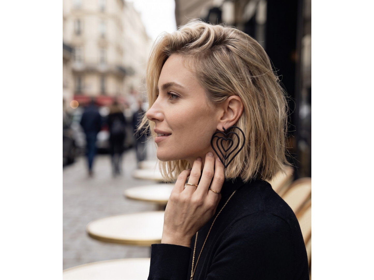 Aros Tendencia Negro 💞