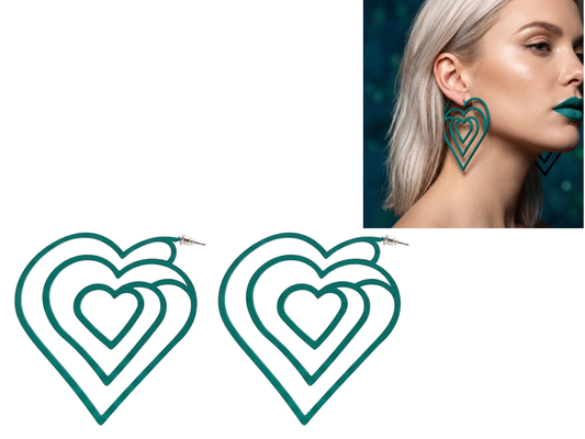 Aros Verde !Incluye estuche de regalo!💚