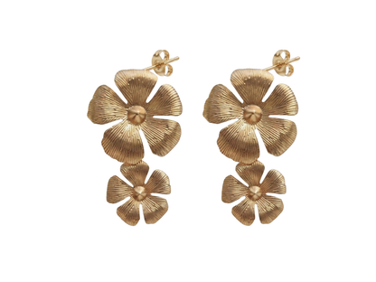 💜Aros de Doble Flor