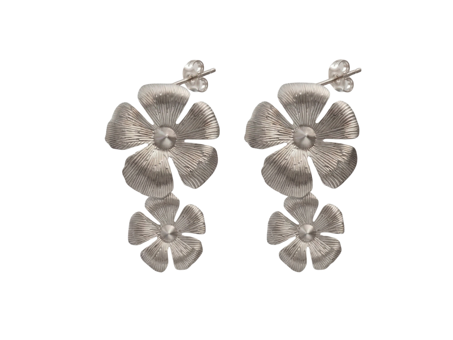 💜Aros de Doble Flor