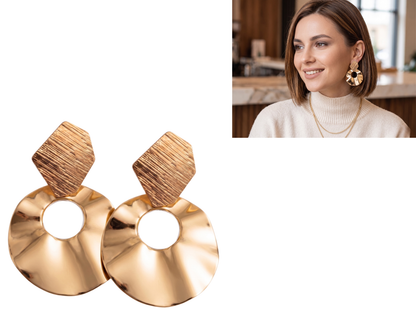 🩵Aros texturado chic