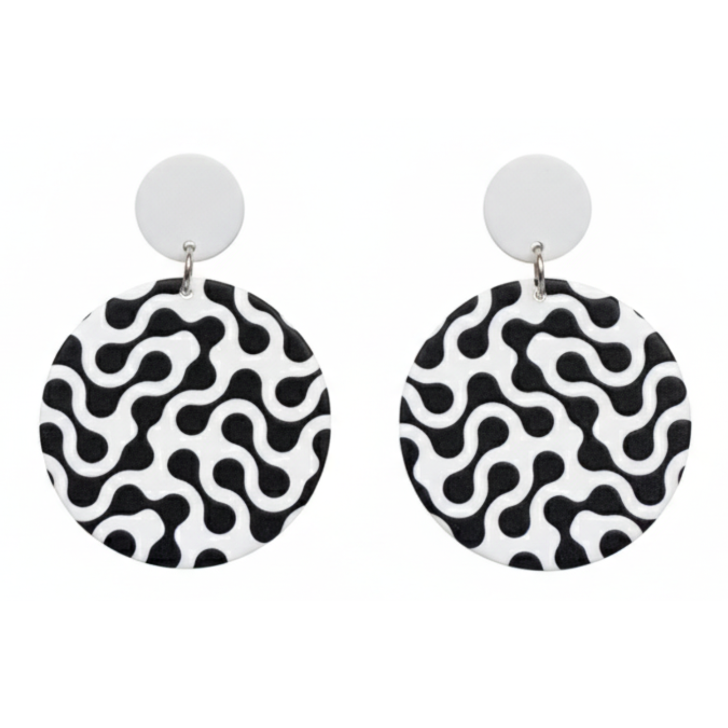 ✨¡Aros Diseño Abstracto Black & White ¡Recibe GRATIS su Estuche de Regalo!💖