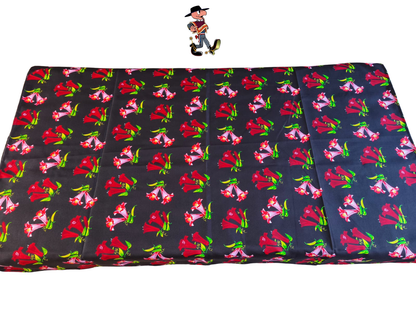 🥀 Mantel Fiestas Patrias Diseño Copihues - Género 150x200cms